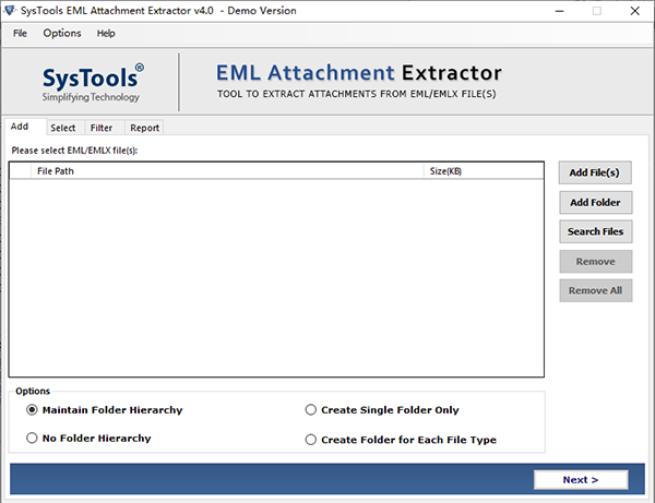 SysTools EML Attachment Extractor图片