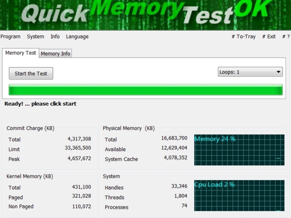 QuickMemoryTestOK软件图片